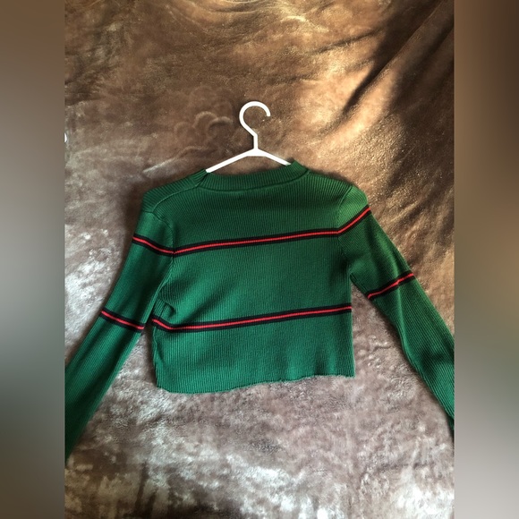 Emerald green long sleeve with stripes - Picture 3 of 3